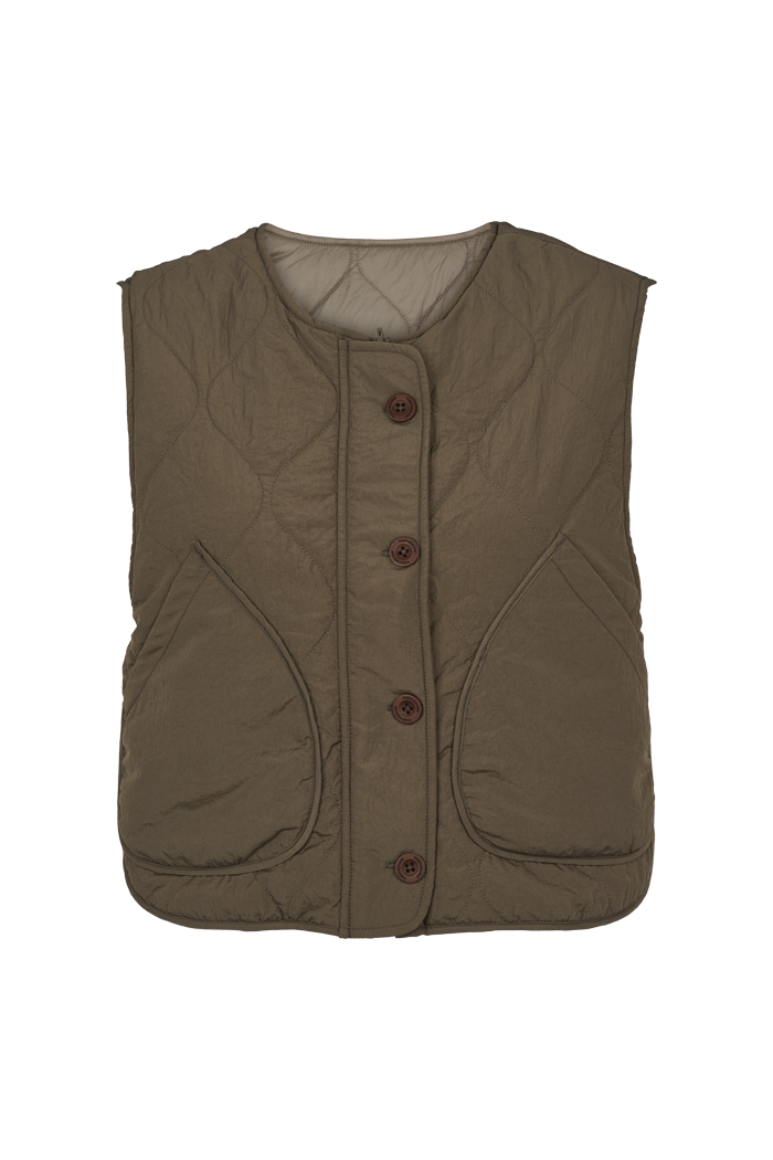Basic Apparel Ruby Vest Vests 641 Tarmac /Vetiver